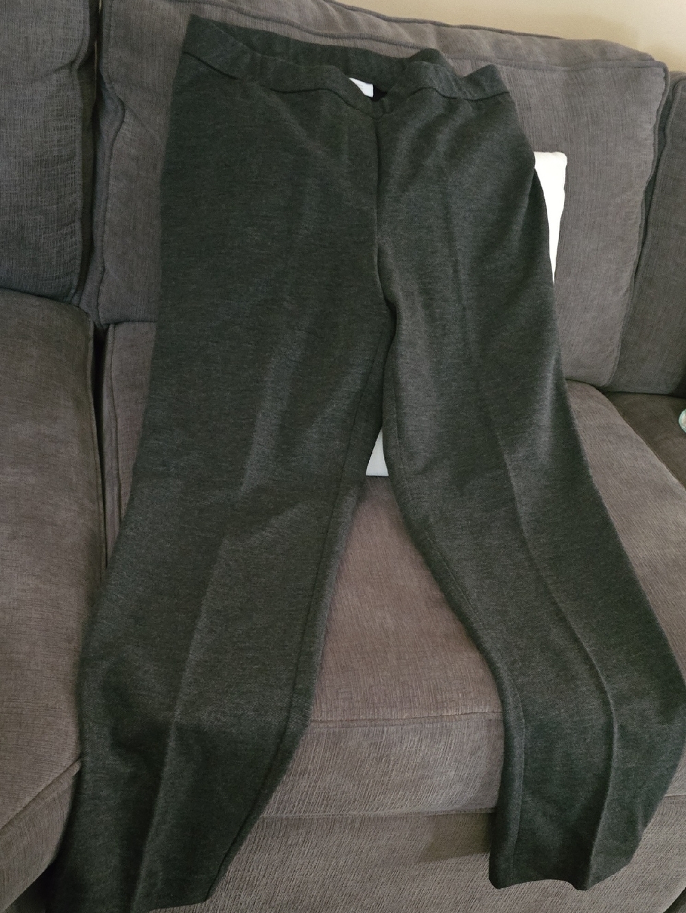 J. Jill Ponte Slim Leg Pants In Charcoal Gray